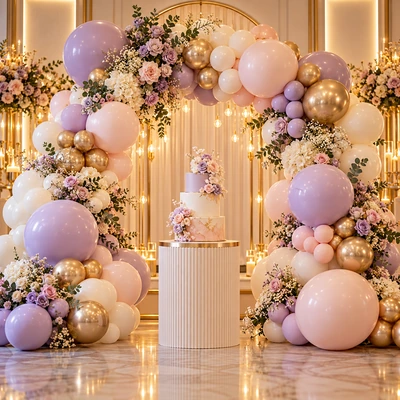 Balloon decoration setup by Balloon Vista Hyderabad